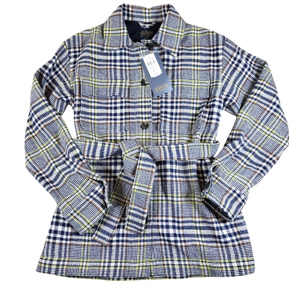 Pendleton Oregon Tweed Belted Jacket XS Plaid Virgin Wool Coat NWT - Picture 1 of 10